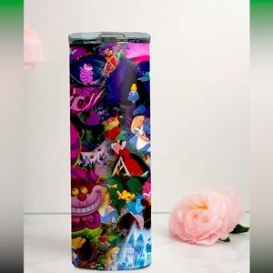 Disney’s Alice in wonderland 20 ounce stainless steel Tumbler with straw